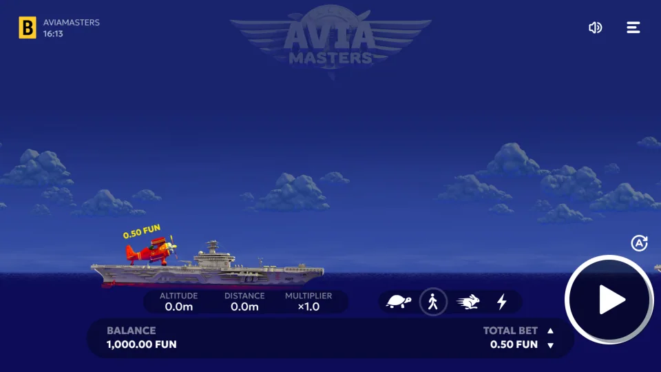 Aviamasters Game Screenshot - Crash game con tema aviazione e moltiplicatori